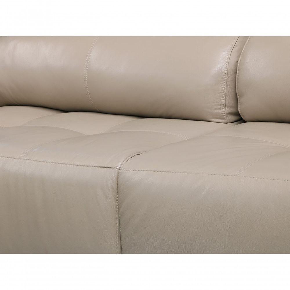 Sofá Retrátil E Reclinável De Couro Atami 2,30 M Taupe - Mempra Design - 5