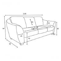 Conjunto Sofá De Couro Baltic 3 E 2 Lugares Preto Pigmentado - Mempra - 4
