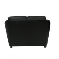 Sofá De Couro Baltic 2 Lugares Preto Pigmentado - Mempra - 2