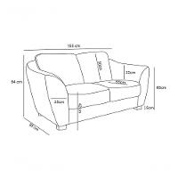 Sofá De Couro Baltic 2 Lugares Preto Pigmentado - Mempra - 3