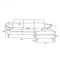 Sofá De Couro Hannover 3 Lugares Com Chaise Direita - Soft Gray - 7