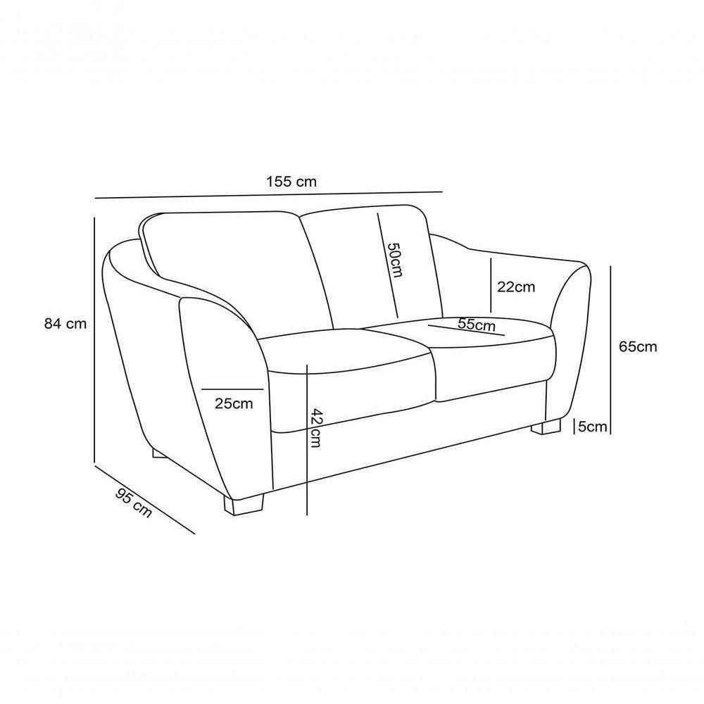Conjunto Sofá De Couro Baltic 3 E 2 Lugares Marrom - Mempra - 8