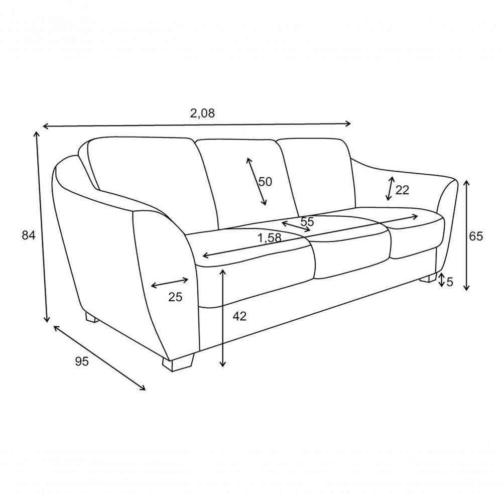Conjunto Sofá De Couro Baltic 3 E 2 Lugares Marrom - Mempra - 9
