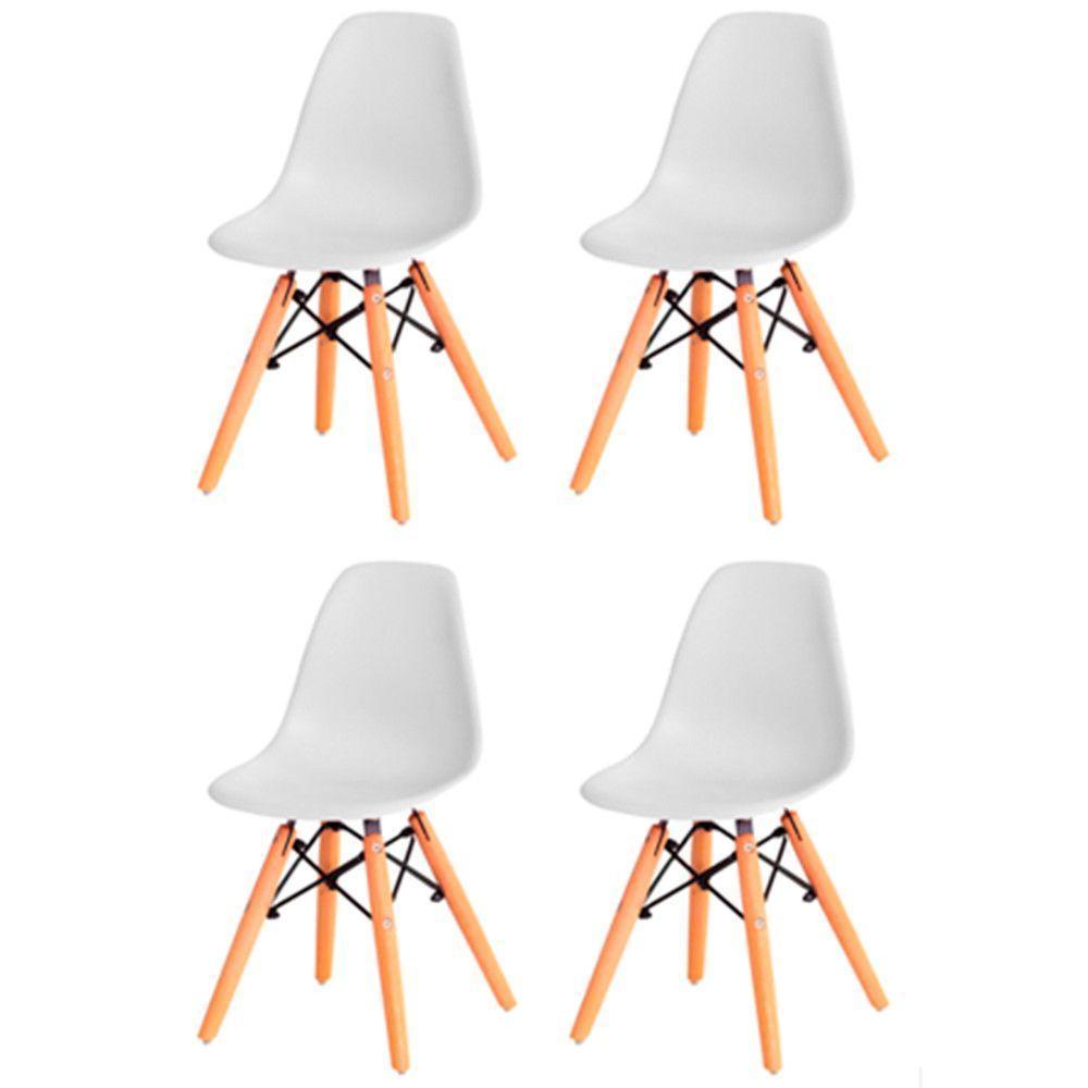 Kit Com 4 Cadeira Flórida Kids Com Assento Em Polipropileno Branco - 1