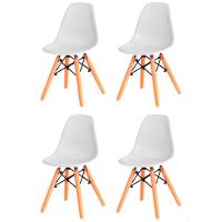 Kit Com 4 Cadeira Flórida Kids Com Assento Em Polipropileno Branco - 1