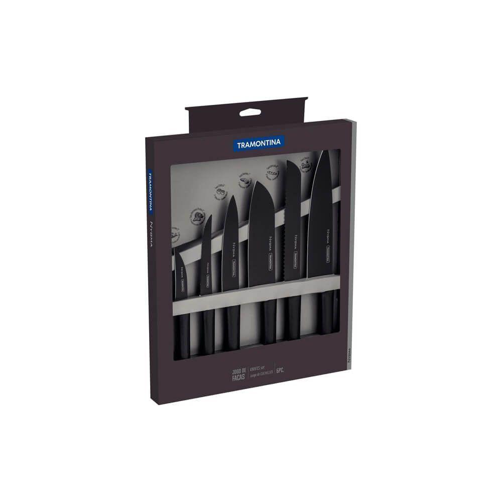Jogo De Facas Tramontina Nygma Aço Inox 6 Peças Preto - 2