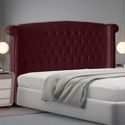 Cabeceira De Cama Box Toquio Casal Queen 160 Cm Suede Bordo Do Lar Móveis E Decoração