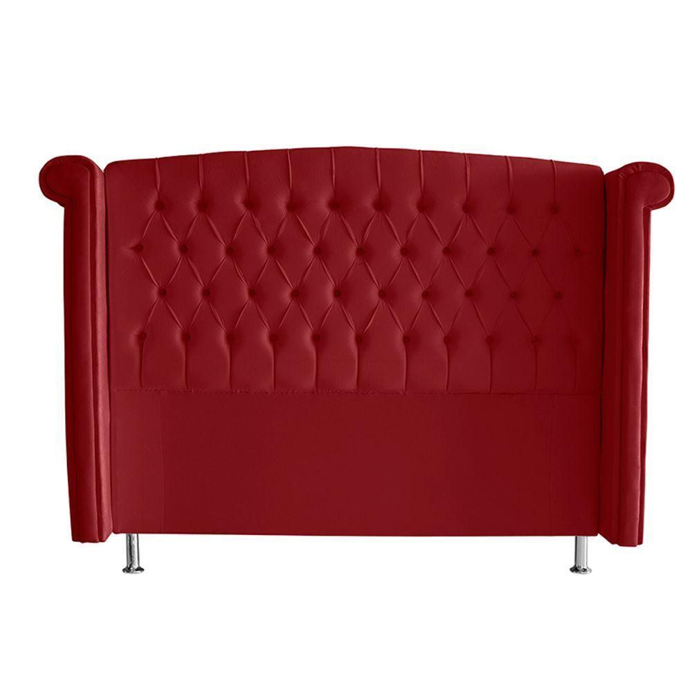 Cabeceira De Cama Box Toquio Casal Queen 160 Cm Suede Vermelho Do Lar Móveis E Decoração - 2