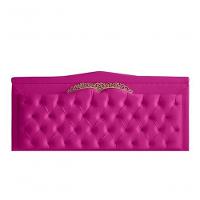 Kit Barcelona Cabeceira De Cama Painel E Calçadeira Baú King 195 Cm Suede Rosa Pink Do Lar Móveis E Decoração - 2