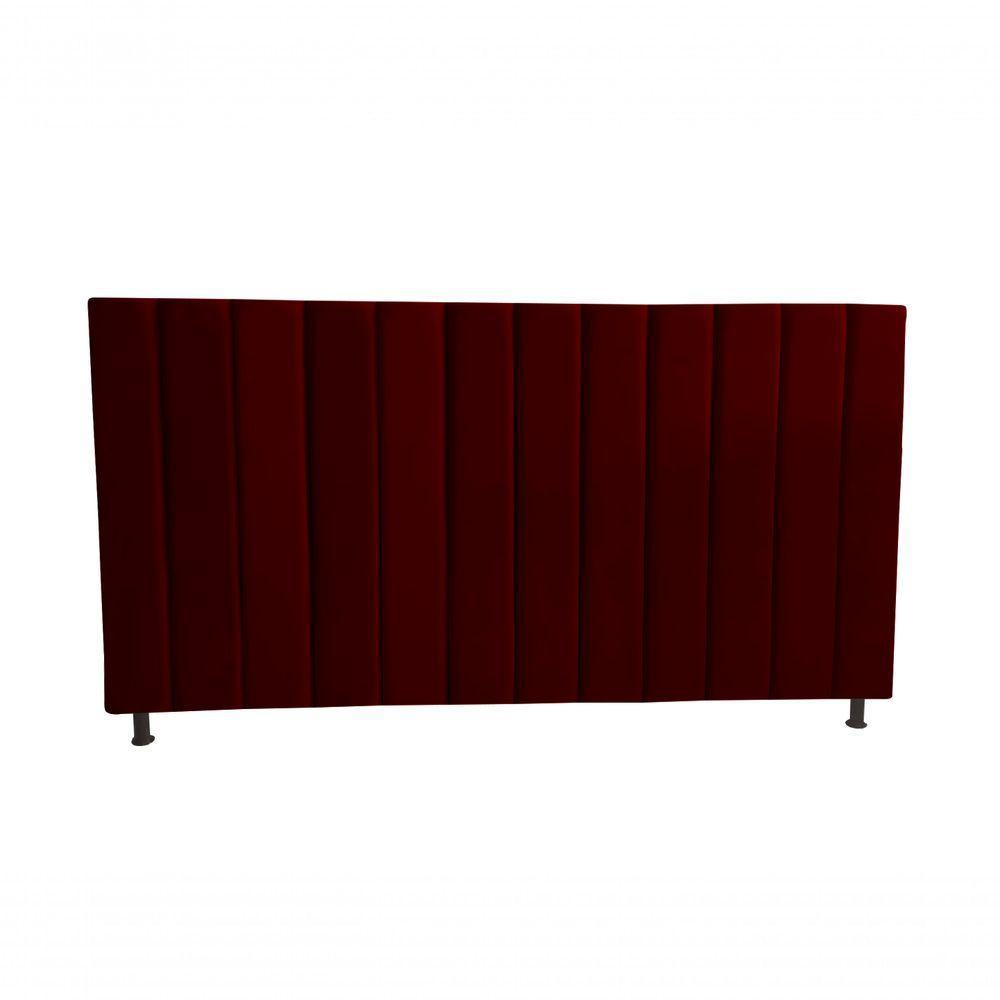 Cabeceira De Cama Box Estofada Gabi King 195 Cm Suede Bordo Do Lar Móveis - 1