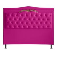 Cabeceira De Cama Box Madri Casal Queen 160 Cm Suede Rosa Pink Do Lar Móveis E Decoração - 2