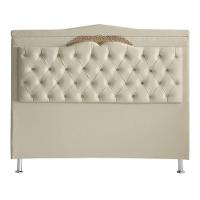 Cabeceira De Cama Box Barcelona Queen 160 Cm Capitonê Retro Botão Encapados Suede Porcelana Do Lar Móveis - 1