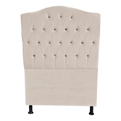 Cabeceira De Cama Box Princesa Solteiro 90 Cm Botão Strass Suede Porcelana Do Lar Móveis