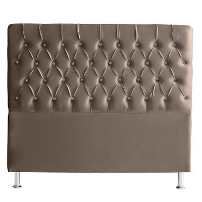 Cabeceira De Cama Box Estrela King 195 Cm Suede Botão Cristal Capuccino Do Lar Móveis E Decoração