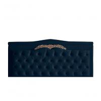 Cabeceira De Cama Box Painel Barcelona Queen 160 Cm Retro Capitonê Botão Encapados Suede Azul Marinho Do Lar Móveis - 1