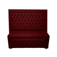 Kit Cabeceira De Cama Box E Calçadeira Baú Retro Capitonê Botão Encapados King 195 Cm Suede Bordo Do Lar Móveis - 1