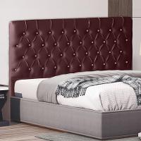 Cabeceira De Cama Box Estrela Queen 160 Cm Suede Botão Cristal Vinho Bordo Do Lar Móveis E Decoração - 2
