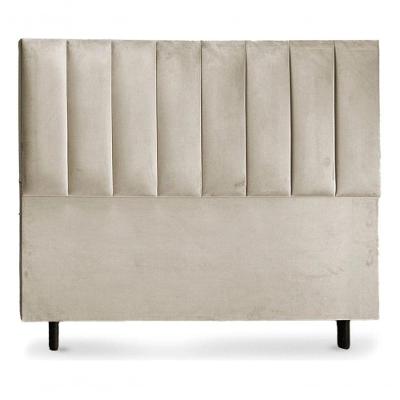 Cabeceira De Cama Box Roma Casal 140 Cm Suede Bege Do Lar Móveis E Decoração
