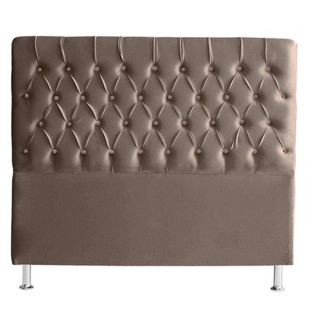 Cabeceira De Cama Box Estrela Queen 160 Cm Suede Botão Cristal Capuccino Do Lar Móveis E Decoração - 1