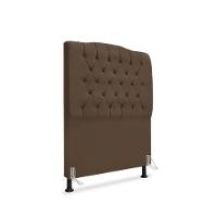 Cabeceira De Cama Box Solteiro 90 Cm Dunas - Veludo Marrom - 1