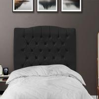 Cabeceira De Cama Box Solteiro 90 Cm Dunas - Veludo Preto - 2
