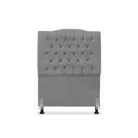 Cabeceira De Cama Box Solteiro 90 Cm Dunas - Veludo Cinza Grafite - 3