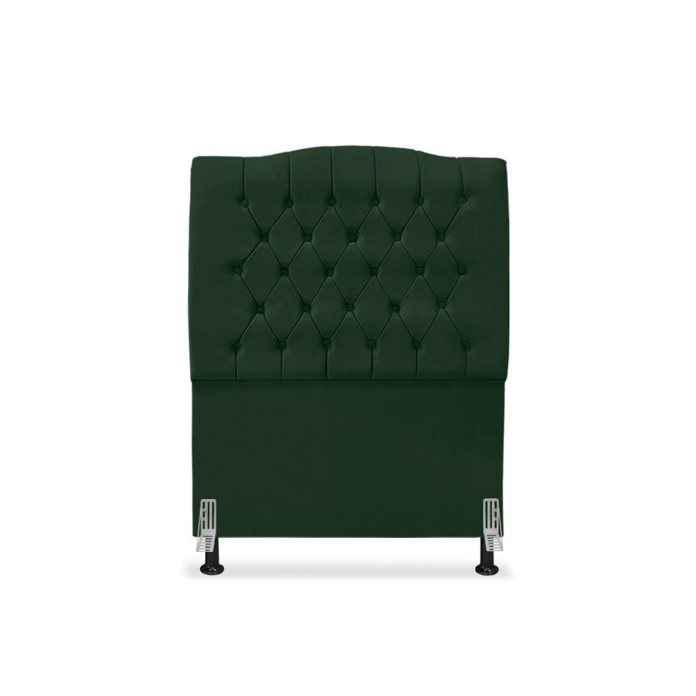 Cabeceira De Cama Box Solteiro 90 Cm Dunas - Veludo Verde - 3