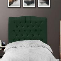 Cabeceira De Cama Box Solteiro 90 Cm Dunas - Veludo Verde - 2