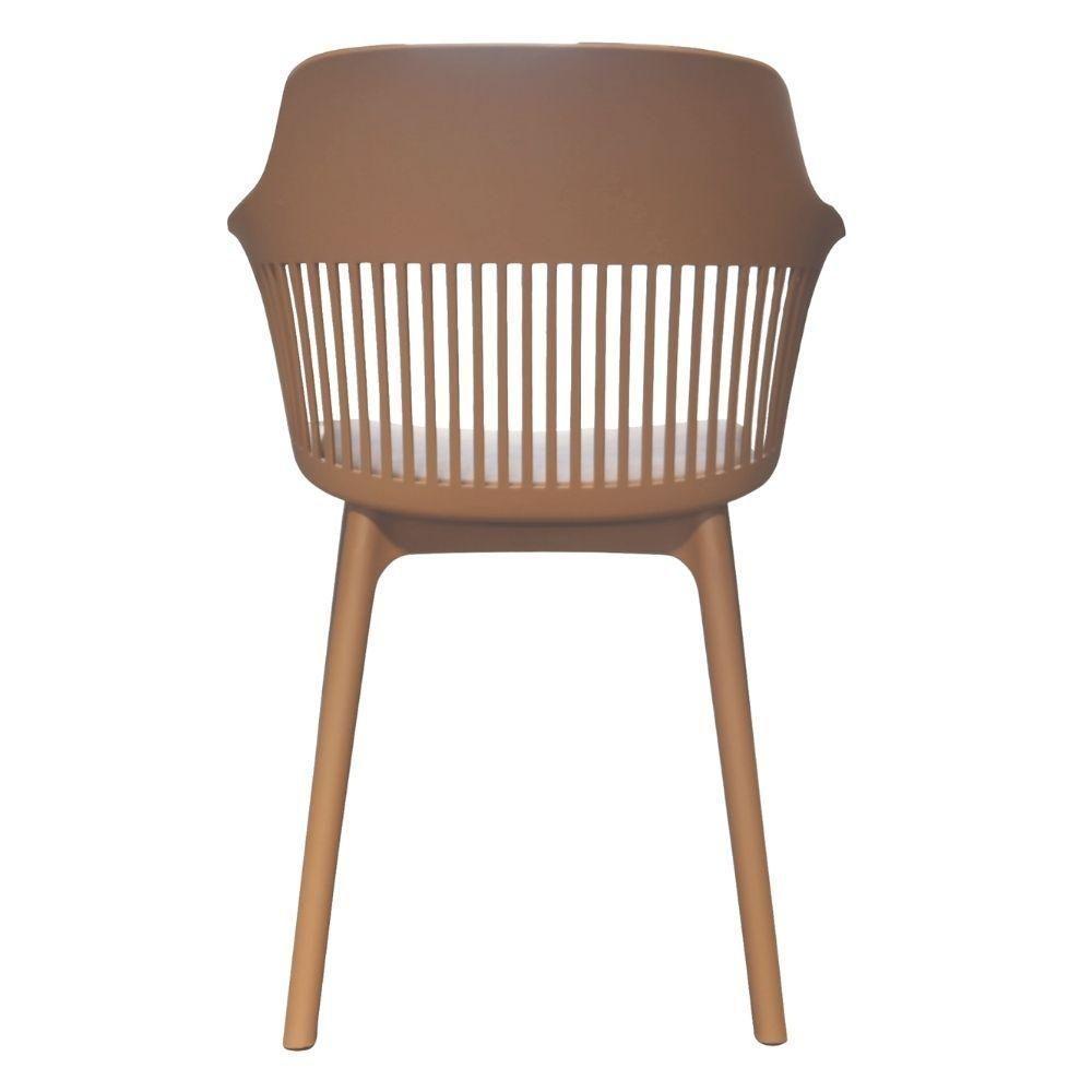 Kit 6 Cadeiras Montreal Marcela Fratini Almofada Em Pu Estrutura Em Polipropileno Marrom Capuccino - 4