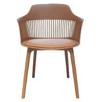 Kit 6 Cadeiras Montreal Marcela Fratini Almofada Em Pu Estrutura Em Polipropileno Marrom Capuccino - 2