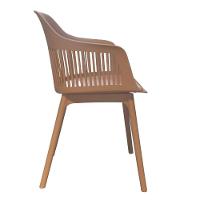 Kit 6 Cadeiras Montreal Marcela Fratini Almofada Em Pu Estrutura Em Polipropileno Marrom Capuccino - 3