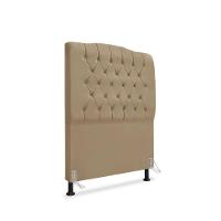 Cabeceira De Cama Box Solteiro 90 Cm Dunas - Veludo Bege Escuro - 1