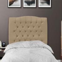 Cabeceira De Cama Box Solteiro 90 Cm Dunas - Veludo Bege Escuro - 2