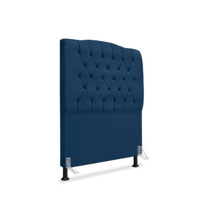 Cabeceira De Cama Box Solteiro 90 Cm Dunas - Veludo Azul Marinho