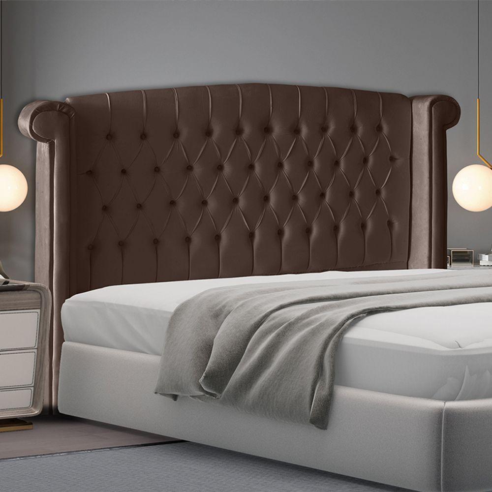 Cabeceira De Cama Box Toquio Casal 140 Cm Suede Rosê Do Lar Móveis E Decoração - 2