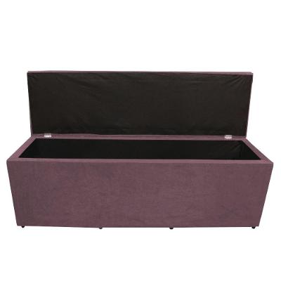 Calçadeira Baú Paris Queen 160 Cm Botão Strass Suede Rosê Do Lar Móveis