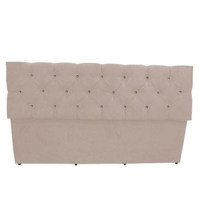 Calçadeira Baú Paris Queen 160 Cm Botão Strass Suede Porcelana Do Lar Móveis