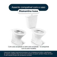 Tampa De Vaso Sanitário Com Amortecedor Diamantina Branco Para Bacia Icasa - 3