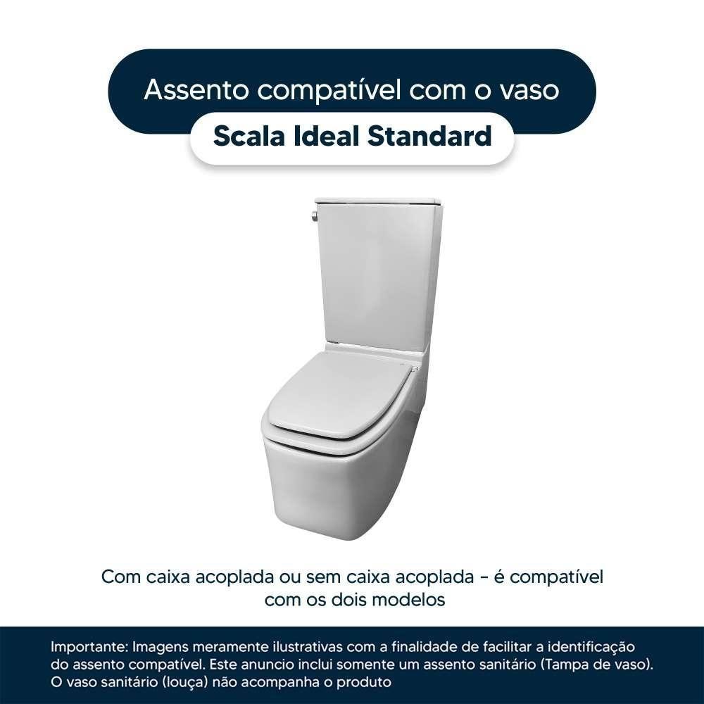 Assento Sanitario Scala Sterling Silver (cinza) Para Vaso Ideal Standard - 4