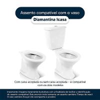 Assento Sanitario Poliester Diamantina Palha (bege Claro) Para Vaso Icasa - 7