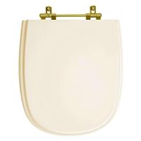 Assento Sanitário Sabatini Areia Para Vaso Icasa Com Ferragem Dourada - 1