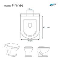 Assento Sanitário Firenze Cinza Claro Para Vaso Icasa - 2