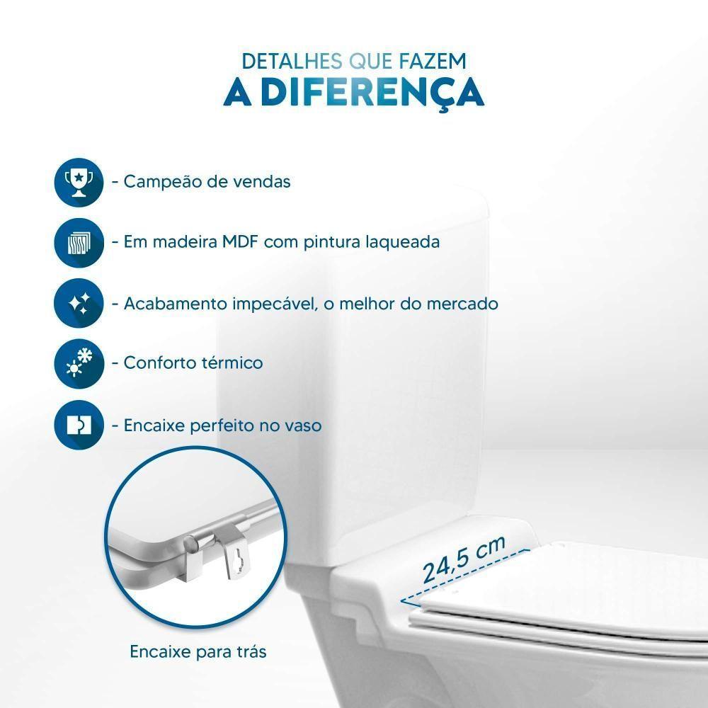 Tampa De Vaso Atrium Biscuit (bege Claro) Para Bacia Incepa 6lpf - 5