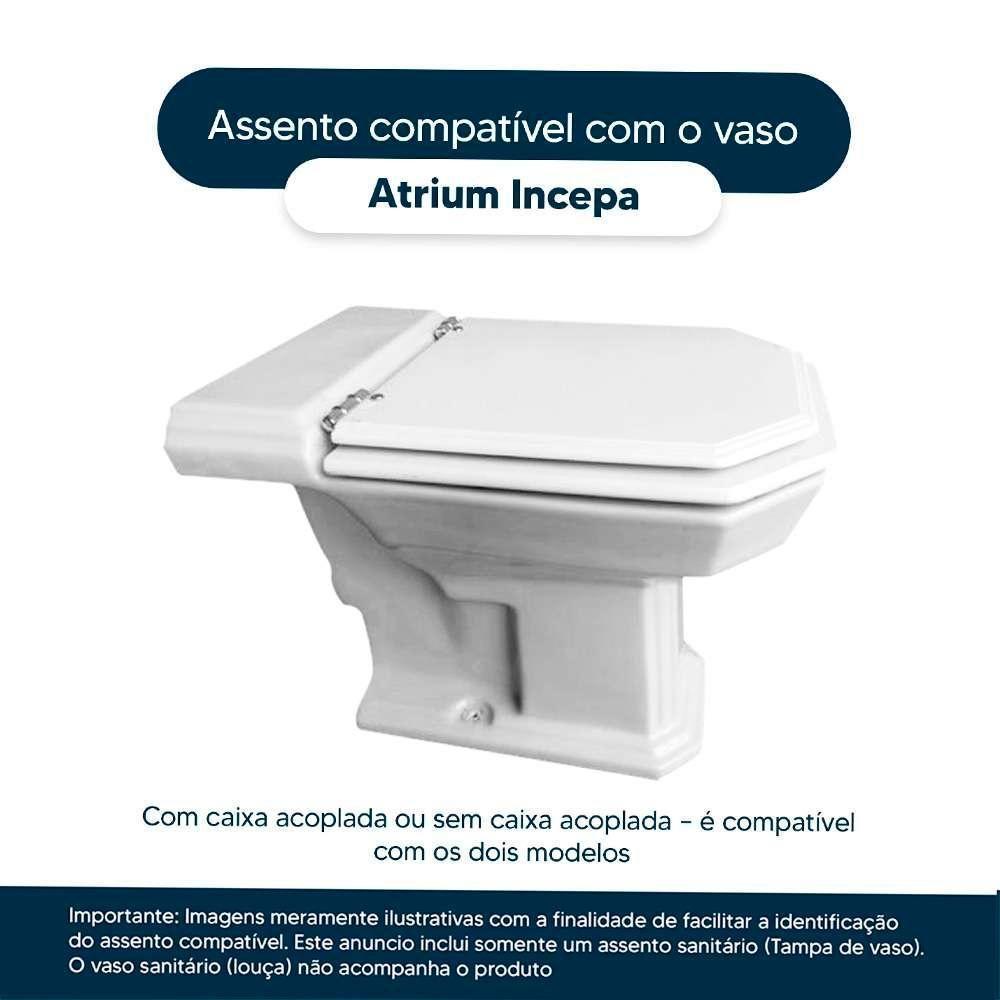Tampa De Vaso Atrium Biscuit (bege Claro) Para Bacia Incepa 6lpf - 6