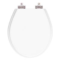 Assento Sanitario Poliester Com Amortecedor Ravena Branco Para Bacia Deca - 1