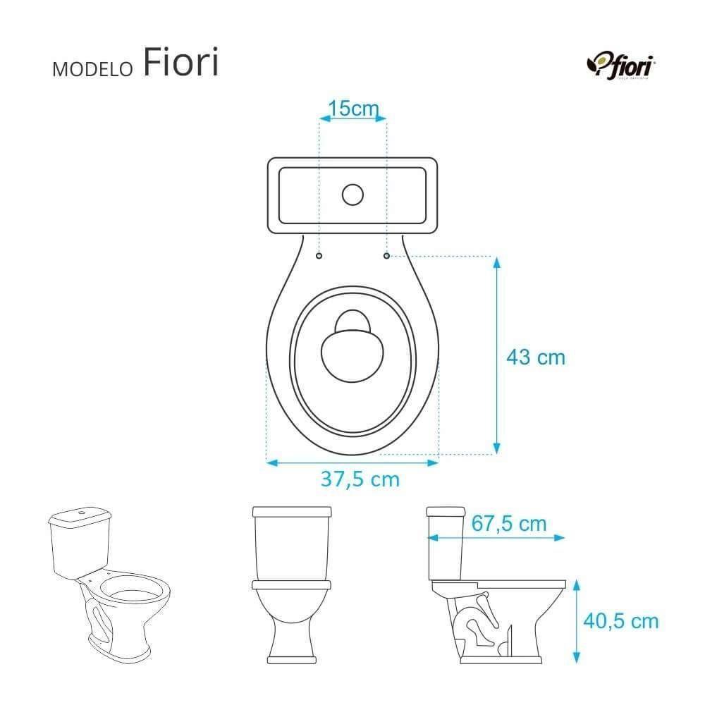 Tampa De Vaso Sanitário Com Amortecedor Convencional Oval Branco Para Bacia Fiori - 3