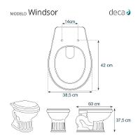 Assento Sanitario Com Amortecedor Windsor Branco Para Vaso Deca - 5