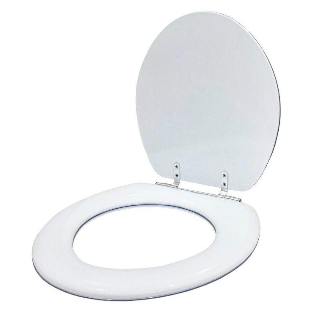 Assento Sanitario Almofadado Convencional Oval Branco - 6