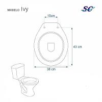 Assento Sanitário Em Mdf Ivy Branco Para Bacia Santa Clara - 3