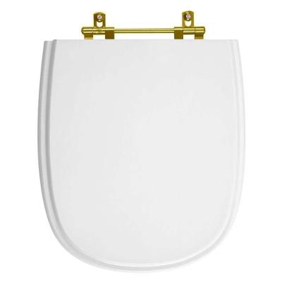 Assento Sanitário Sabatini Branco Para Vaso Icasa Com Ferragem Dourada